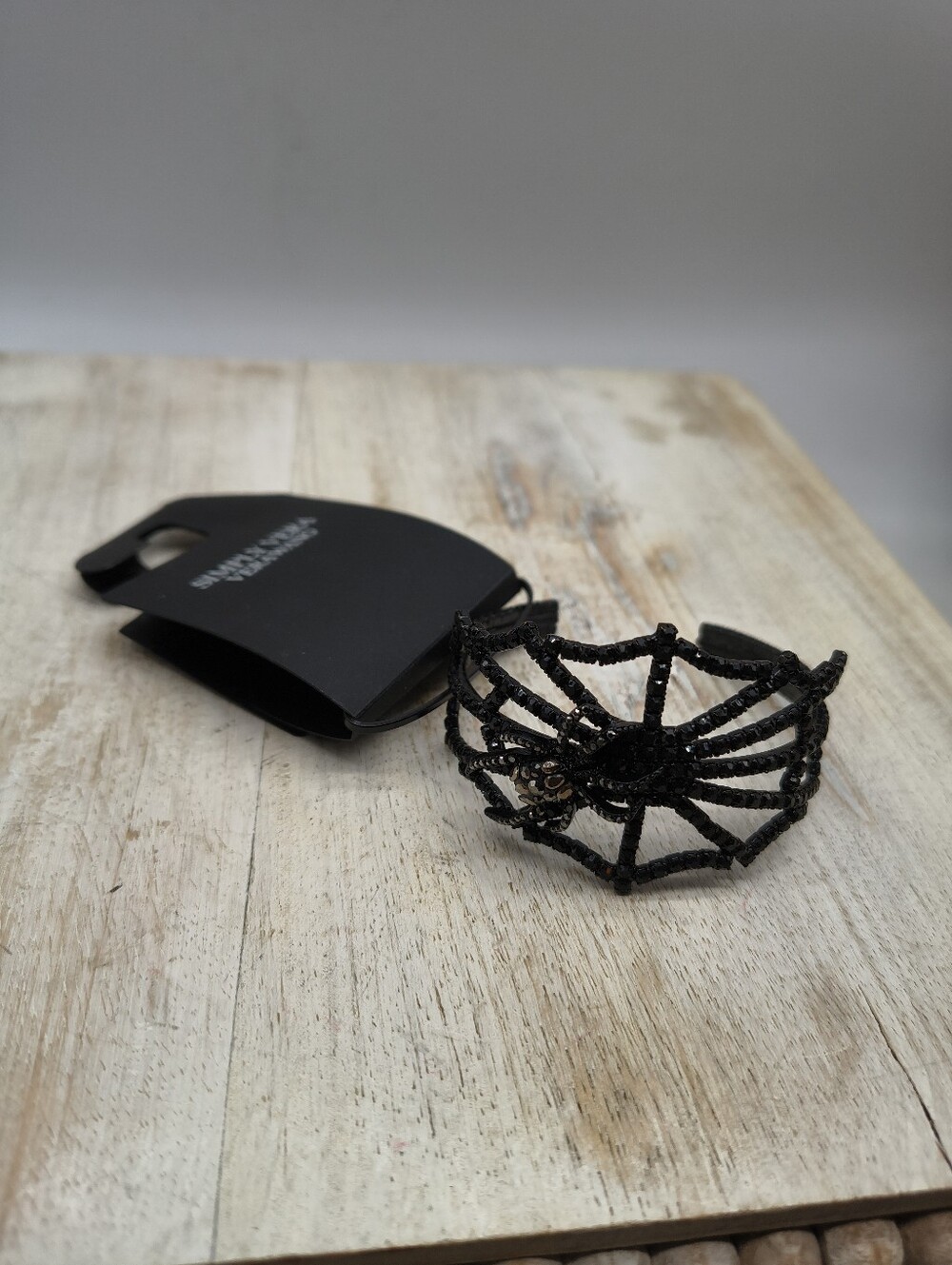 Simply Vera Vera Wang Jet Stone Spider Web Bracelet With Spider